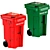 Urban Street Trash Receptacle Bin 3D model small image 4