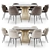 Contemporary Dining Set 137 3D model small image 1