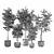 Modern Indoor Plant Set Trio 3D model small image 4