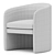 Elegant Modern Lounge Armchair Mairo 3D model small image 5