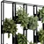 Metal Frame Vertical Garden Divider 3D model small image 3