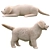 Golden Retriever Puppies Miniatures 3D model small image 2