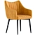 Monte Velvet Armchair with Metal Legs 3D model small image 4