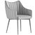 Monte Velvet Armchair with Metal Legs 3D model small image 6