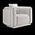 Luxury Transparent Foz Armchair 3D model small image 4