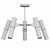 Elegant Ceiling Chandelier Viator 2558 3D model small image 3