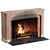 Elegant Wood-Burning Fireplace 3D model small image 3