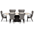 Elegant Dining Set Reves Noisette 3D model small image 1