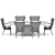 Elegant Dining Set Reves Noisette 3D model small image 5