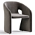 Elegant Modern Roche Bobois Armchair 3D model small image 2