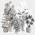 Stylish Indoor Plant Set 099 3D model small image 5