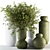 Boho Vase Plant Set 3D model small image 1