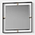 Elegant Iron Framed Accent Mirror 3D model small image 2