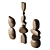 Abstract Wood Sculpture Set 3D model small image 3