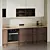 Wood Japandi Modern Kitchen Set 3D model small image 3