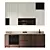 Wood Japandi Modern Kitchen Set 3D model small image 6