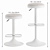 Modern Beige Adjustable Height Stool 3D model small image 3