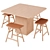 Hill Dining Table & Osso Stool 3D model small image 5