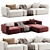 Elegant Melody Sectionals Sofa in Luxury - 2015 3D model small image 1