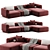 Elegant Melody Sectionals Sofa in Luxury - 2015 3D model small image 3