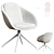 Gambl Textile Light Grey Chair 3D model small image 1