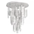 Smoky Glass Statement Chandelier 3D model small image 2