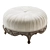 Elegant Light Round Ottoman 3D model small image 3