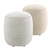 Fluffy Sweet Pouf Beige White 3D model small image 5