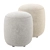 Fluffy Sweet Pouf Beige White 3D model small image 7