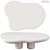 Luxury Wooden Bathroom Stools Ensemble 3D model small image 1