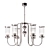 Olzano Chandelier 6-Light, Brushed Nickel 3D model small image 1