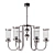 Olzano Chandelier 6-Light, Brushed Nickel 3D model small image 2