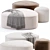 Stylish GOGO Pouf Collection by Leyform. 3D model small image 5