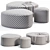 Stylish GOGO Pouf Collection by Leyform. 3D model small image 6