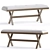 Raelyn Upholstered Wood Bench 3D model small image 1