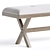 Raelyn Upholstered Wood Bench 3D model small image 2