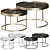 Modern Gold Marble Coffee Table 3D model small image 5