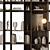  Decorative Rack Set with Shelves 3D model small image 4