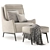 Contemporary PIANA Armchair: Stylish Comfort 3D model small image 2