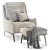 Contemporary PIANA Armchair: Stylish Comfort 3D model small image 6