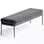 Sleek Gun Grey Bench 3D model small image 3