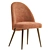 Leda Dining Chair, Terracotta-Bronze 3D model small image 1