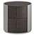 Garda Decor Dark Veneer Nightstand 3D model small image 2