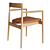 Elegant Calma Dining Chair 3D model small image 3