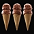 Two-Tone Ice Cream Cone 3D model small image 3