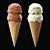 Two-Tone Ice Cream Cone 3D model small image 9