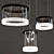 Sleek LED Glass Pendant Lamp 3D model small image 2