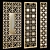 Decorative Panel Set with Mirrored Inserts 3D model small image 1