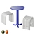 Modern Outdoor Table Set Nokk 3D model small image 1