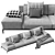 Sleek Poliform Park Sofa 3D model small image 2